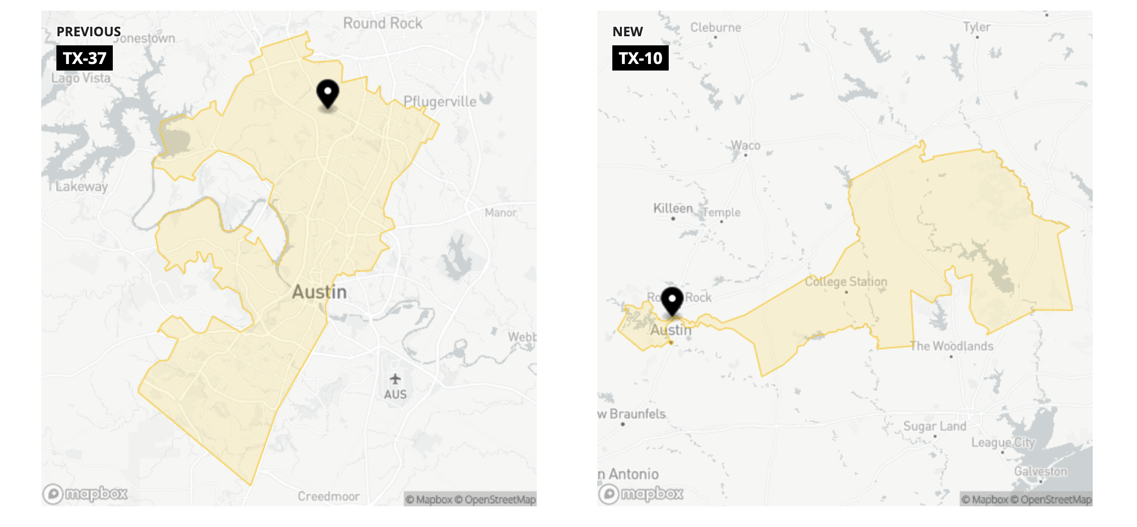 TX-37 to TX-10, with Yett Creek Neighborhood Park as reference