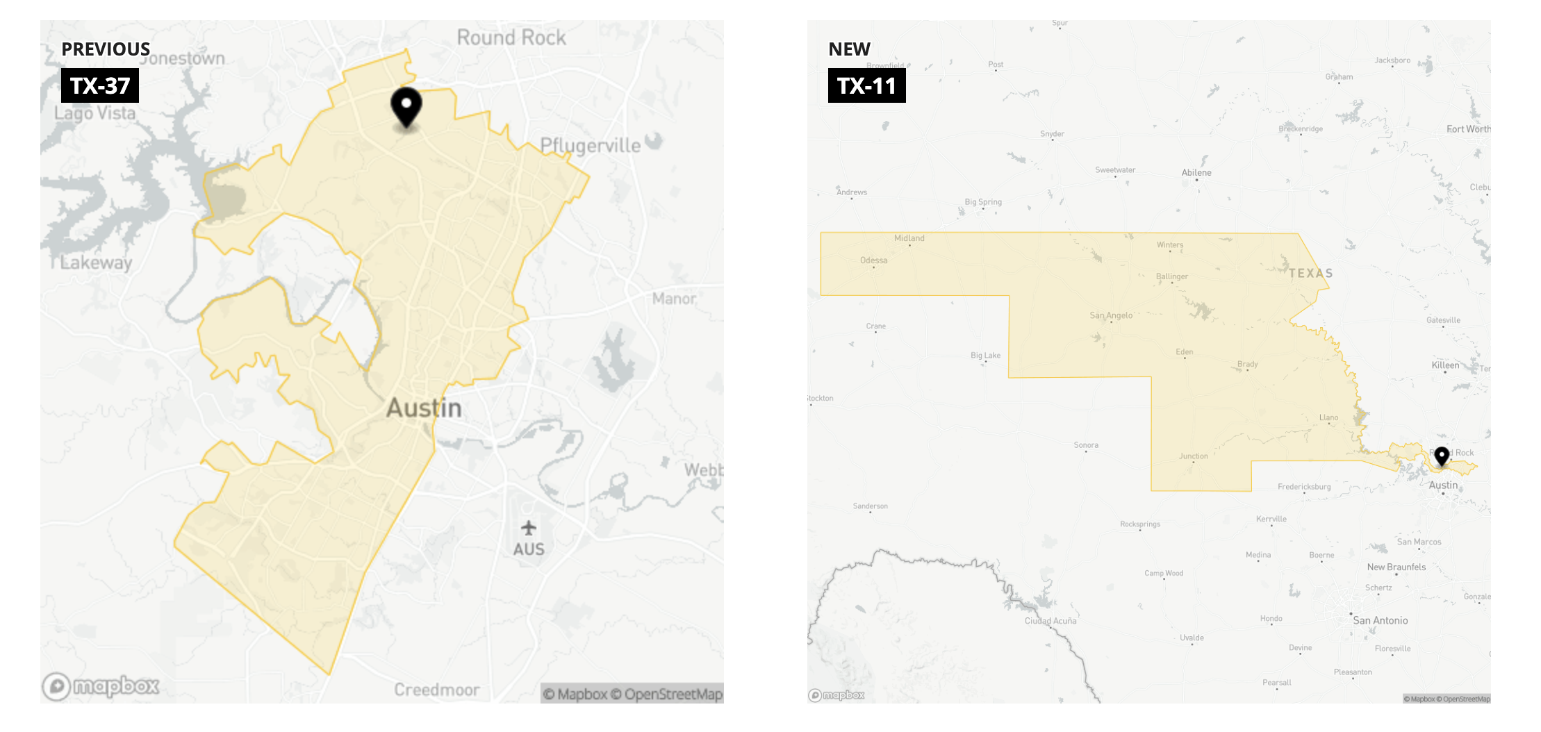TX-37 to TX-11, with Rattan Creek Park as reference